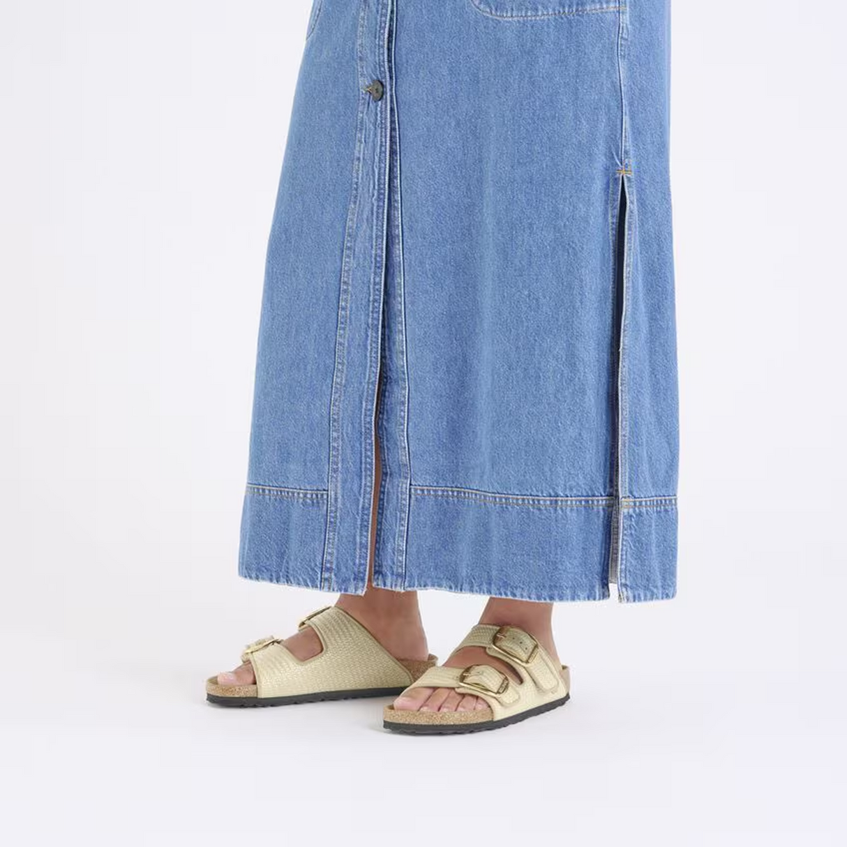 Birkenstock Arizona Big Buckle Narrow Slide Sandal (Women) - Raffia Natural Sandal - Slide - The Heel Shoe Fitters