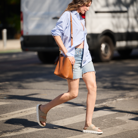 Birkenstock Arizona Chunky Narrow Slide Sandal (Women) - Sandcastle Birko-Flor Sandal - Slide - The Heel Shoe Fitters