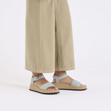 Birkenstock Glenda Narrow Wedge Sandal (Women) - Pure Sage Nubuck Sandal - Heel/Wedge - The Heel Shoe Fitters