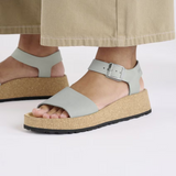 Birkenstock Glenda Narrow Wedge Sandal (Women) - Pure Sage Nubuck Sandal - Heel/Wedge - The Heel Shoe Fitters
