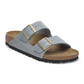 Birkenstock Arizona Slide Sandal (Women) - Basalt Gray Oiled Leather Sandal - Slide - The Heel Shoe Fitters