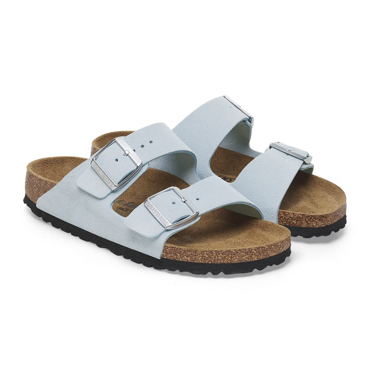 Birkenstock Arizona Narrow Slide Sandal (Women) - Baby Blue Suede Sandal - Slide - The Heel Shoe Fitters
