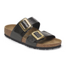 Birkenstock Sydney Luxe Buckle Narrow Slide Sandal (Women) - Graceful Licorice Birko-Flor Sandal - Slide - The Heel Shoe Fitters