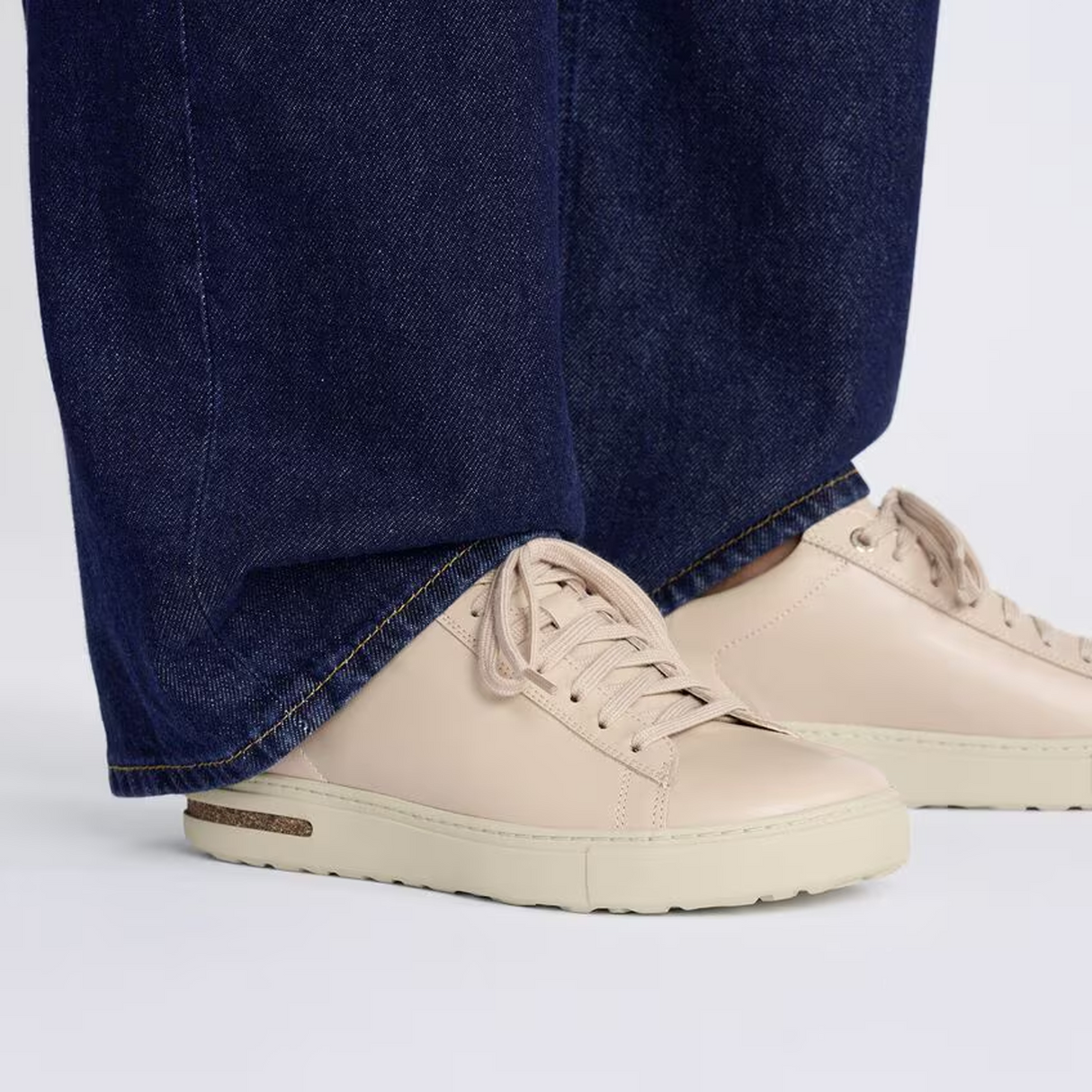 Birkenstock Bend Narrow Sneaker (Women) - Glossy New Beige Leather Athletic - Casual - Lace Up - The Heel Shoe Fitters