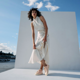 Birkenstock Bend Narrow Sneaker (Women) - Glossy New Beige Leather Athletic - Casual - Lace Up - The Heel Shoe Fitters