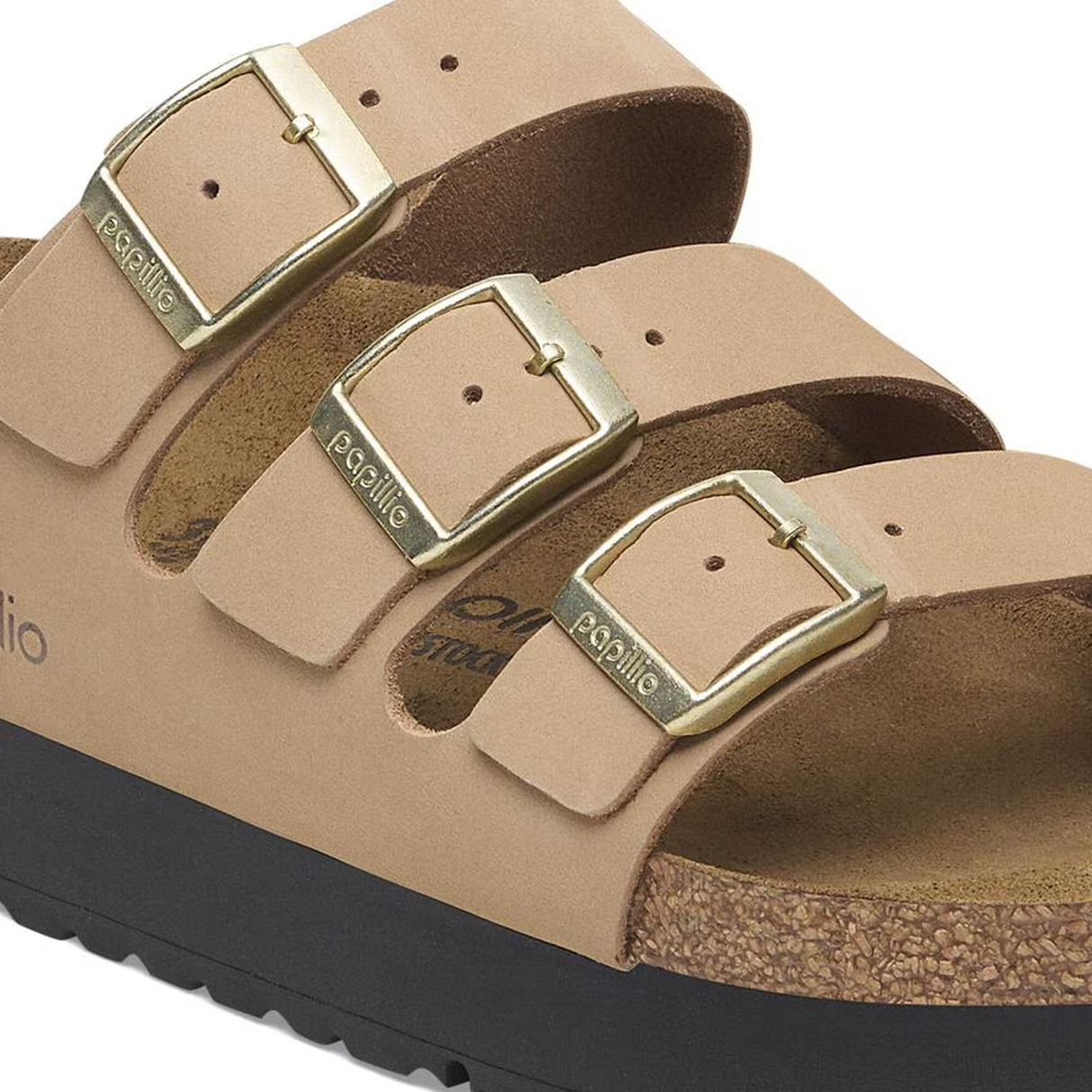 Birkenstock Florida III Platform Narrow Slide Sandal (Women) - Sandcastle Nubuck Sandal - Slide - The Heel Shoe Fitters