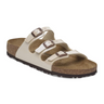 Birkenstock Florida Slide Sandal (Women) - Graceful Pearl White Birko-Flor Sandal - Slide - The Heel Shoe Fitters