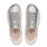 Birkenstock Bend Sneaker (Women) - Metallic Silver/White Leather Athletic - Casual - Lace Up - The Heel Shoe Fitters