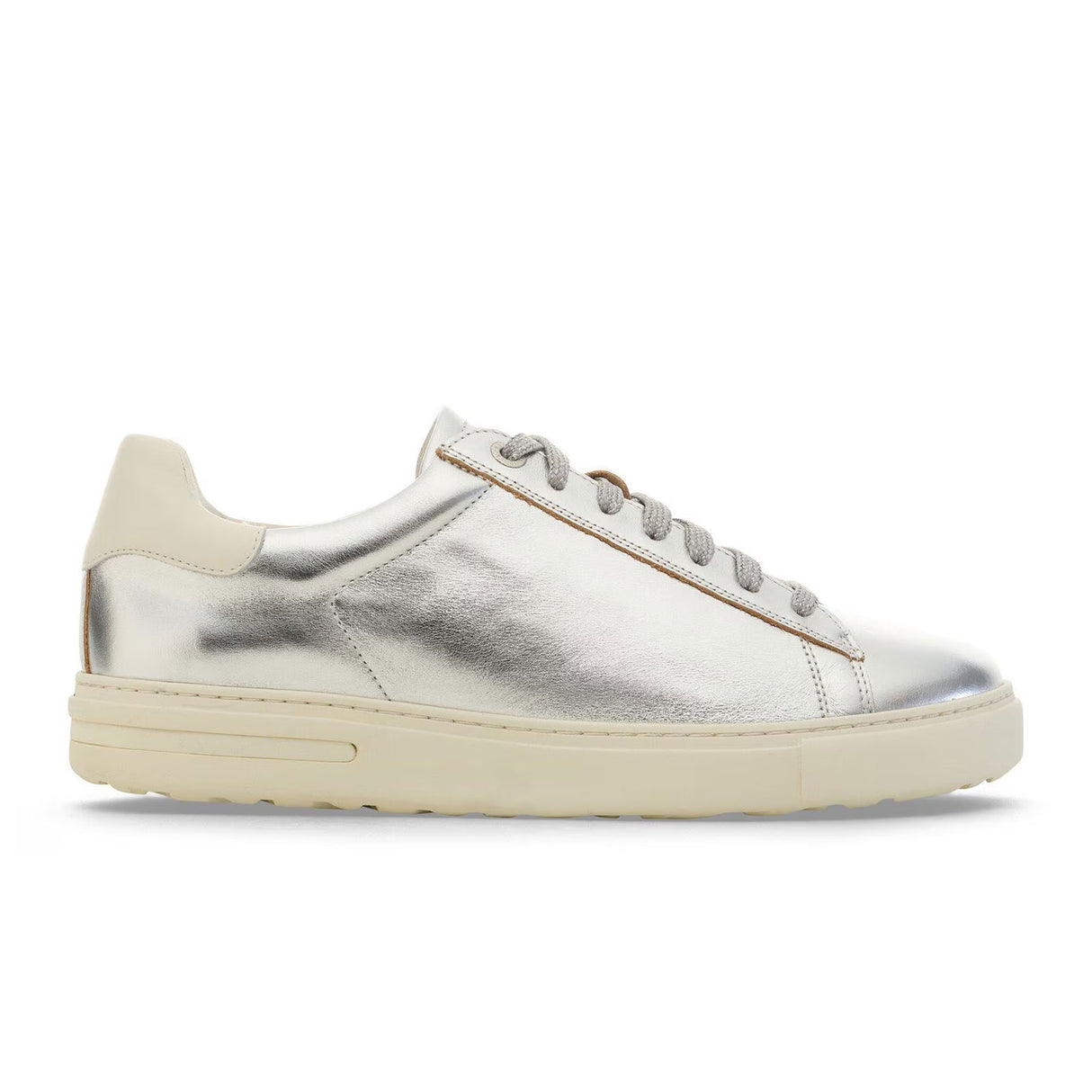 Birkenstock Bend Sneaker (Women) - Metallic Silver/White Leather Athletic - Casual - Lace Up - The Heel Shoe Fitters