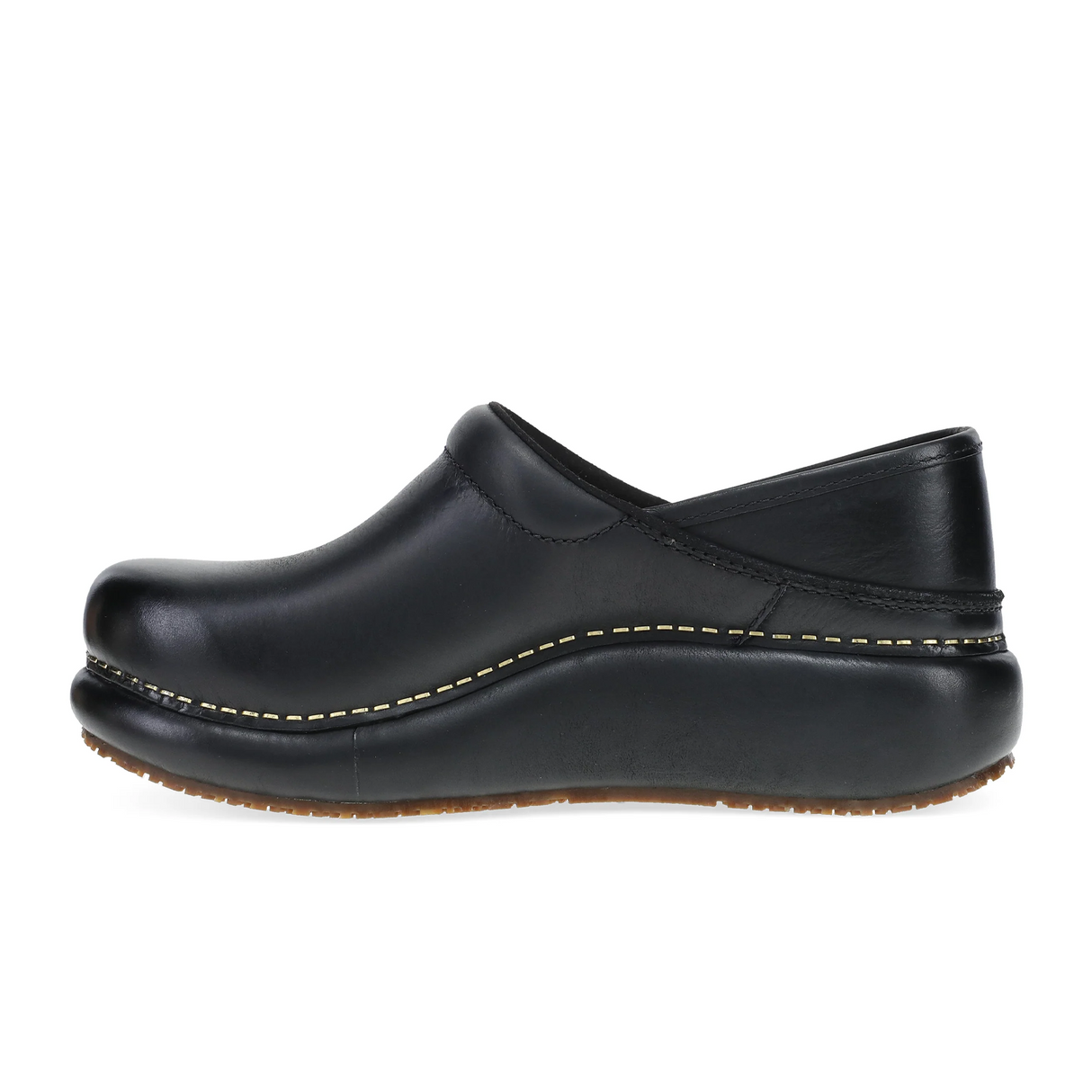 Dansko Platform Pro Clog (Women) - Black Burnished Nubuck