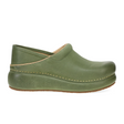 Dansko Platform Pro Clog (Women) - Green Burnished Nubuck Dress-Casual - Professional - The Heel Shoe Fitters