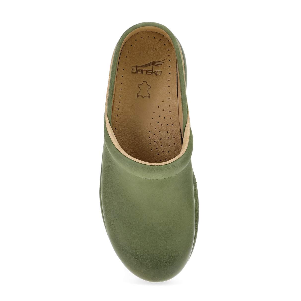 Dansko Platform Pro Clog (Women) - Green Burnished Nubuck Dress-Casual - Professional - The Heel Shoe Fitters