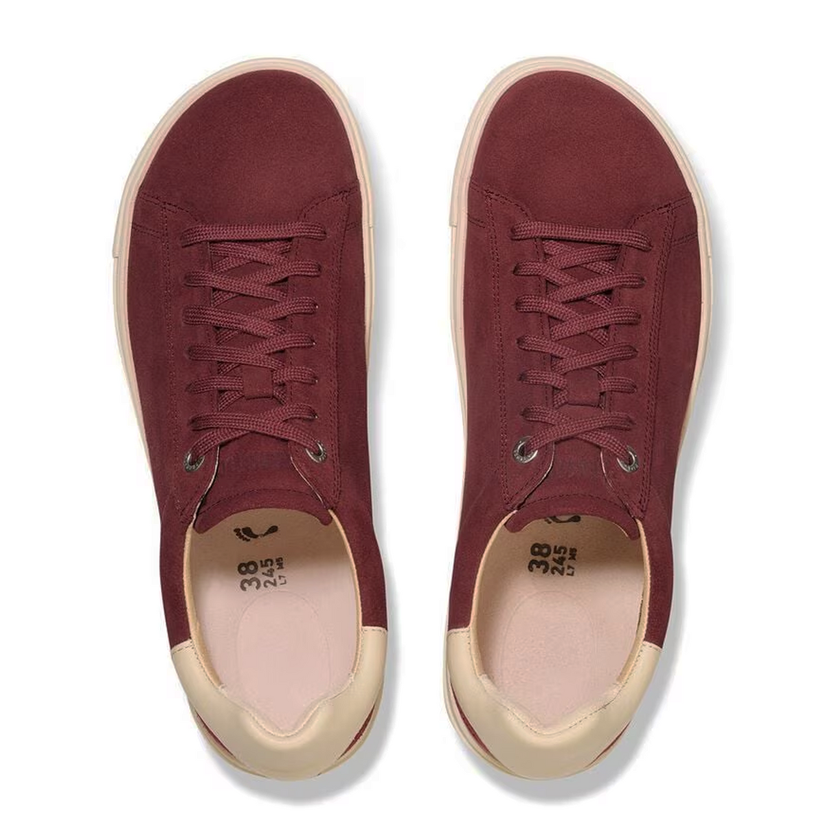Birkenstock Bend Varsity Sneaker (Women) - Zinfandel Suede/Eggshell Leather Athletic - Casual - Lace Up - The Heel Shoe Fitters