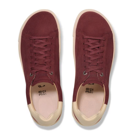Birkenstock Bend Varsity Sneaker (Women) - Zinfandel Suede/Eggshell Leather Athletic - Casual - Lace Up - The Heel Shoe Fitters