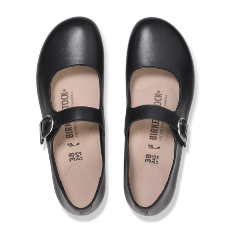 Birkenstock Santa Clarita Mary Jane (Women) - Black Leather Dress-Casual - Flat - The Heel Shoe Fitters