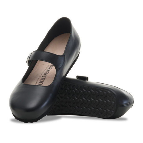 Birkenstock Santa Clarita Mary Jane (Women) - Black Leather Dress-Casual - Flat - The Heel Shoe Fitters