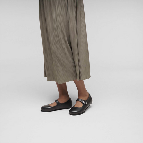 Birkenstock Santa Clarita Mary Jane (Women) - Black Leather Dress-Casual - Flat - The Heel Shoe Fitters
