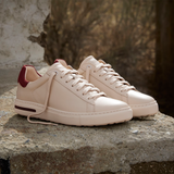 Birkenstock Bend Varsity Sneaker (Women) - Eggshell Leather/Zinfandel Suede Athletic - Casual - Lace Up - The Heel Shoe Fitters