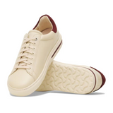 Birkenstock Bend Varsity Sneaker (Women) - Eggshell Leather/Zinfandel Suede Athletic - Casual - Lace Up - The Heel Shoe Fitters