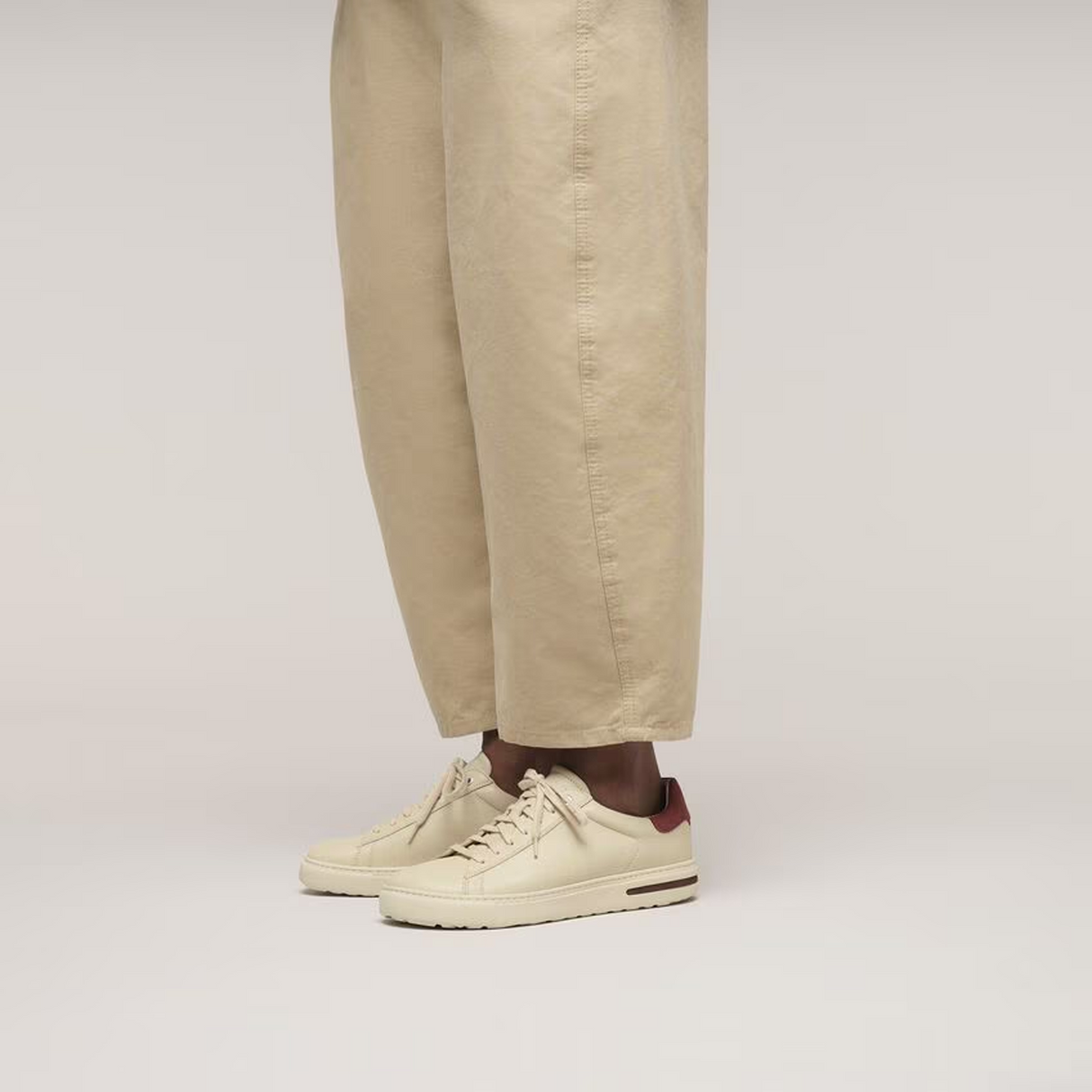 Birkenstock Bend Varsity Sneaker (Women) - Eggshell Leather/Zinfandel Suede Athletic - Casual - Lace Up - The Heel Shoe Fitters