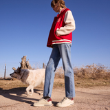 Birkenstock Bend Varsity Sneaker (Women) - Eggshell Leather/Zinfandel Suede Athletic - Casual - Lace Up - The Heel Shoe Fitters