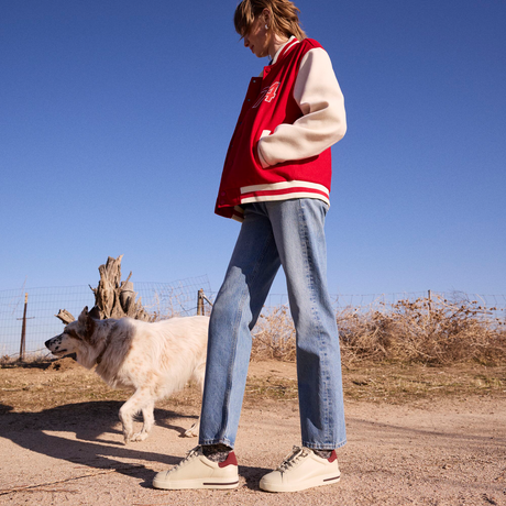Birkenstock Bend Varsity Sneaker (Women) - Eggshell Leather/Zinfandel Suede Athletic - Casual - Lace Up - The Heel Shoe Fitters
