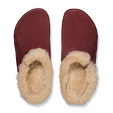 Birkenstock Zermatt Premium Slipper (Women) - Zinfandel Suede/Sandcastle Shearling Dress-Casual - Slipper - The Heel Shoe Fitters