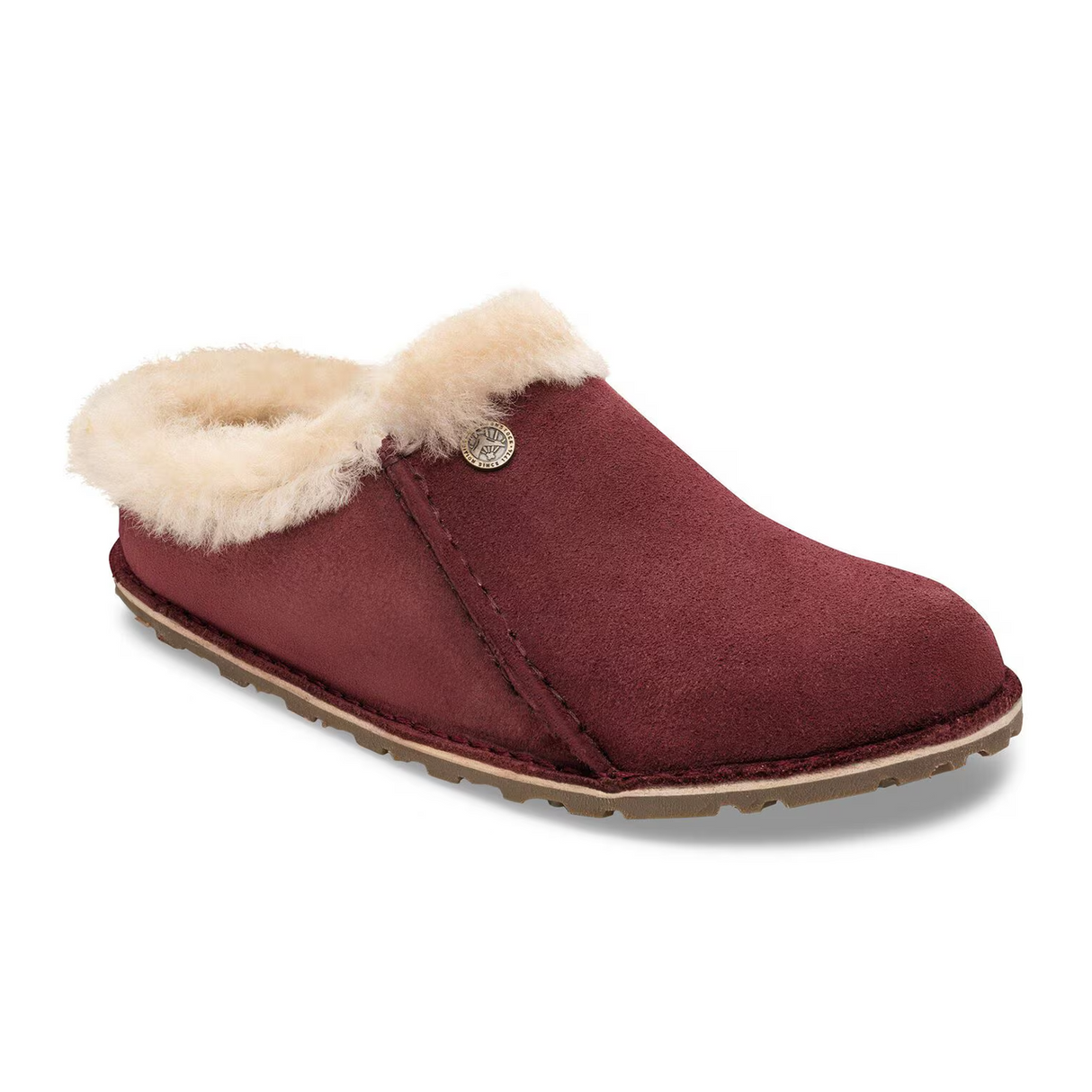 Birkenstock Zermatt Premium Slipper (Women) - Zinfandel Suede/Sandcastle Shearling Dress-Casual - Slipper - The Heel Shoe Fitters