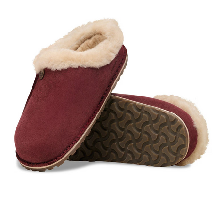 Birkenstock Zermatt Premium Slipper (Women) - Zinfandel Suede/Sandcastle Shearling Dress-Casual - Slipper - The Heel Shoe Fitters