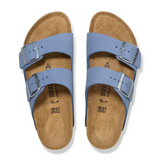 Birkenstock Arizona Slide Sandal (Women) - Stone Blue Nubuck Sandal - Slide - The Heel Shoe Fitters