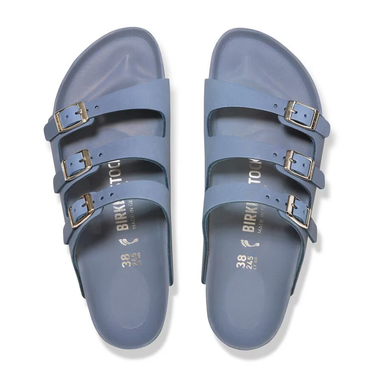 Birkenstock Florida Hex Slide Sandal (Women) - Stone Blue Nubuck Sandal - Slide - The Heel Shoe Fitters