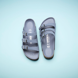 Birkenstock Florida Hex Slide Sandal (Women) - Stone Blue Nubuck Sandal - Slide - The Heel Shoe Fitters