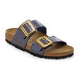 Birkenstock Sydney Luxe Buckle Narrow Slide Sandal (Women) - Graceful Midnight Birko-Flor Sandal - Slide - The Heel Shoe Fitters