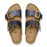 Birkenstock Sydney Luxe Buckle Narrow Slide Sandal (Women) - Graceful Midnight Birko-Flor Sandal - Slide - The Heel Shoe Fitters