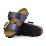 Birkenstock Sydney Luxe Buckle Narrow Slide Sandal (Women) - Graceful Midnight Birko-Flor Sandal - Slide - The Heel Shoe Fitters