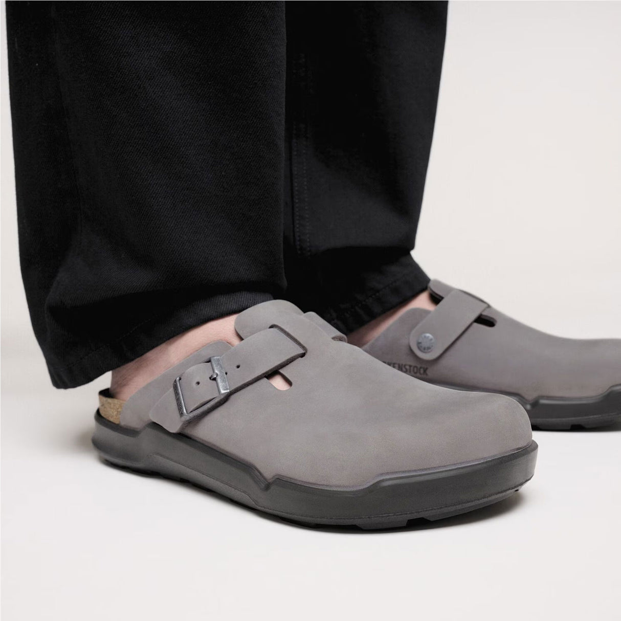Birkenstock Boston Crosstown Clog (Men) - Iron Oiled Leather Dress-Casual - Clogs & Mules - The Heel Shoe Fitters
