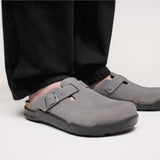 Birkenstock Boston Crosstown Clog (Men) - Iron Oiled Leather Dress-Casual - Clogs & Mules - The Heel Shoe Fitters