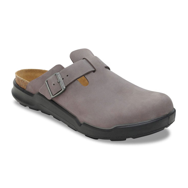 Birkenstock Boston Crosstown Clog (Men) - Iron Oiled Leather Dress-Casual - Clogs & Mules - The Heel Shoe Fitters