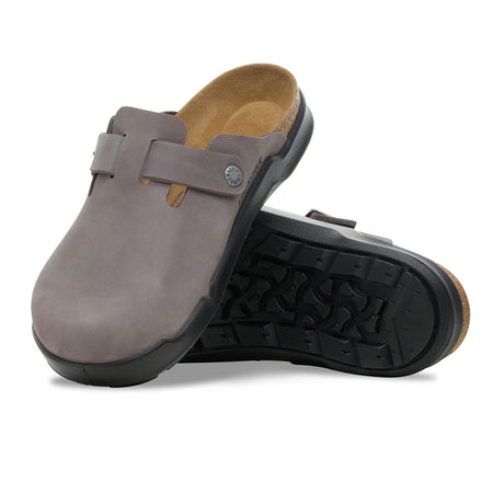 Birkenstock Boston Crosstown Clog (Men) - Iron Oiled Leather Dress-Casual - Clogs & Mules - The Heel Shoe Fitters