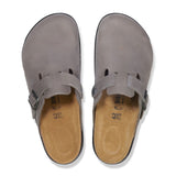 Birkenstock Boston Crosstown Clog (Men) - Iron Oiled Leather Dress-Casual - Clogs & Mules - The Heel Shoe Fitters