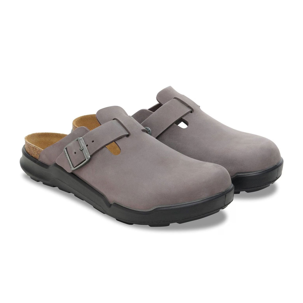 Birkenstock Boston Crosstown Clog (Men) - Iron Oiled Leather Dress-Casual - Clogs & Mules - The Heel Shoe Fitters
