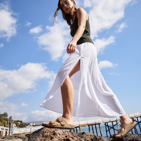 Birkenstock Arizona Big Buckle Slide Sandal (Women) - Tobacco Oiled Leather Sandal - Slide - The Heel Shoe Fitters