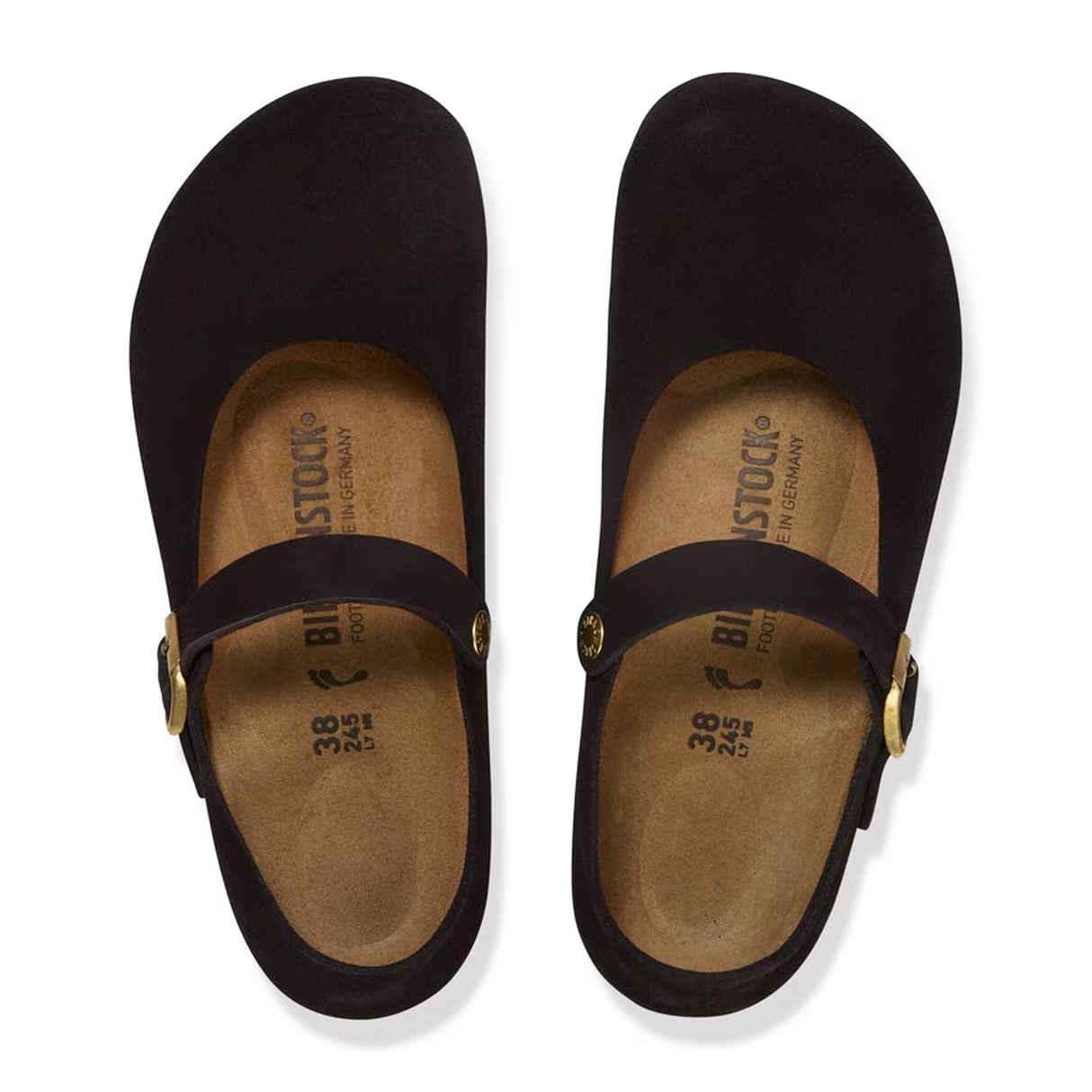 Birkenstock Mantova Mary Jane Flat (Women) - Black Suede Dress-Casual - Flat - The Heel Shoe Fitters