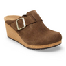 Birkenstock Fanny Narrow Wedge Clog (Women) - Dark Tea Suede Dress-Casual - Clogs & Mules - The Heel Shoe Fitters