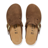 Birkenstock Fanny Narrow Wedge Clog (Women) - Dark Tea Suede Dress-Casual - Clogs & Mules - The Heel Shoe Fitters