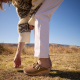 Birkenstock Fanny Narrow Wedge Clog (Women) - Dark Tea Suede Dress-Casual - Clogs & Mules - The Heel Shoe Fitters