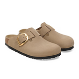 Birkenstock Boston Big Buckle Clog (Women) - Tobacco Oiled Leather Dress-Casual - Clogs & Mules - The Heel Shoe Fitters