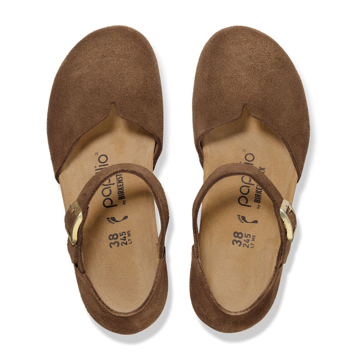 Birkenstock Mary Wedge Sandal (Women) - Dark Tea Suede Dress-Casual - Heels - The Heel Shoe Fitters