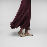 Birkenstock Mantova Mary Jane Flat (Women) - Taupe Suede Dress-Casual - Flat - The Heel Shoe Fitters