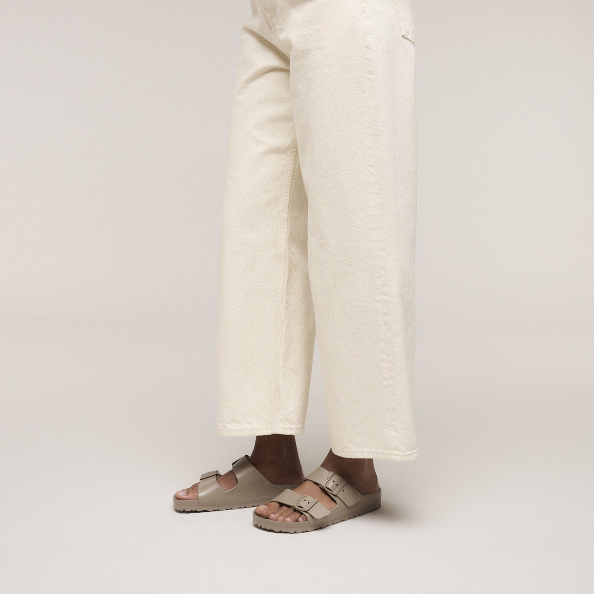 Birkenstock Arizona Slide Sandal (Men) - Gray Taupe EVA